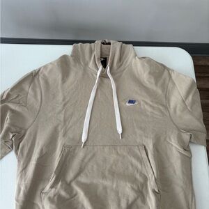 Nike Tan Sweatshirt with Drawstring Collar